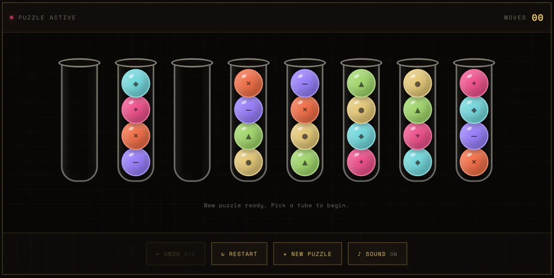 The Ball Sort puzzle game